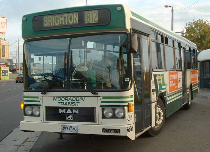 Moorabbin Transit MAN SL202 Volgren 31